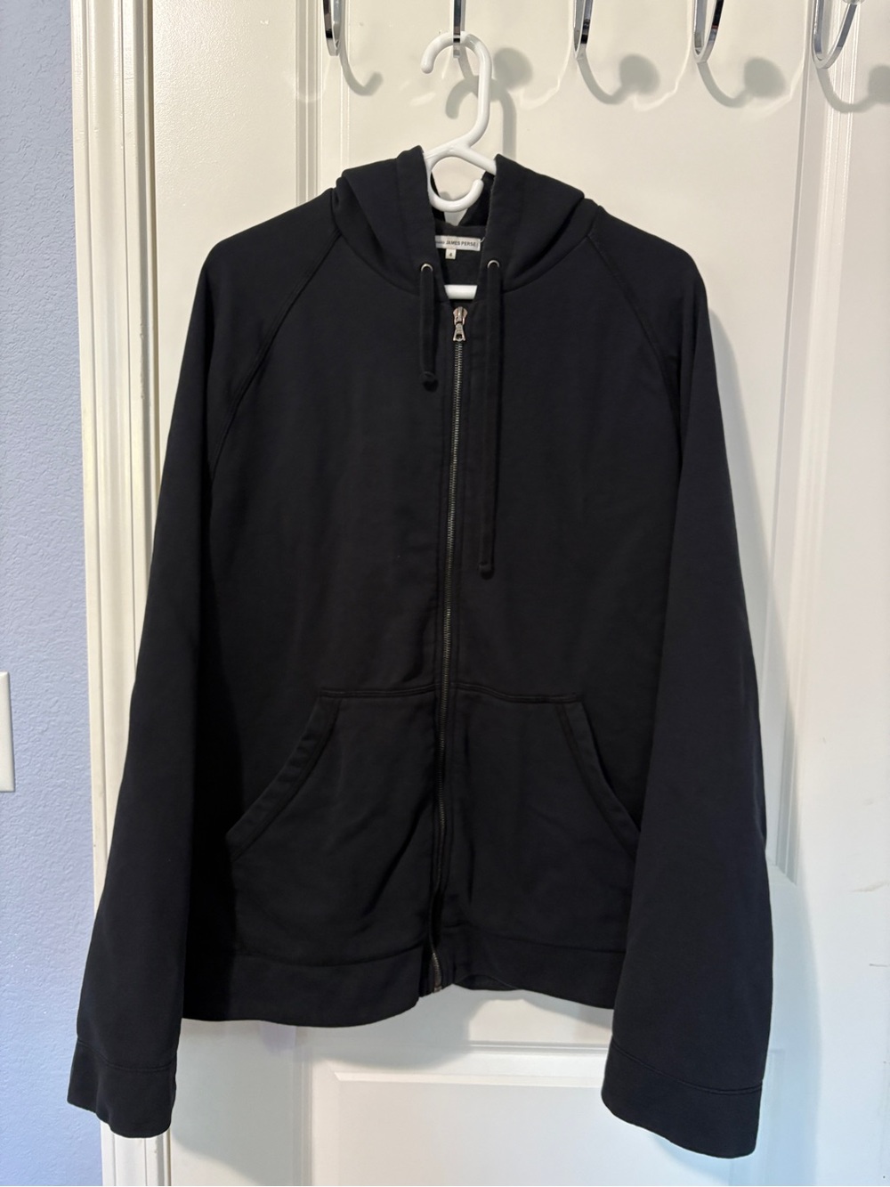 Standard James Perse Vintage Full Zip Hoodie Men's 4/XL
